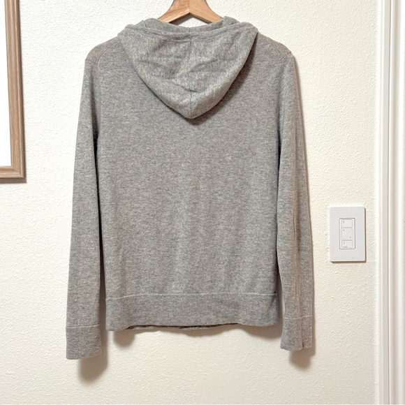 J Crew Men’s 100% Cashmere Full Zip Hoodie Sweater in Heather Gray (size S) - Picture 2 of 7